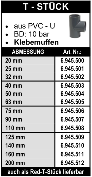 T-Stück aus PVC-U