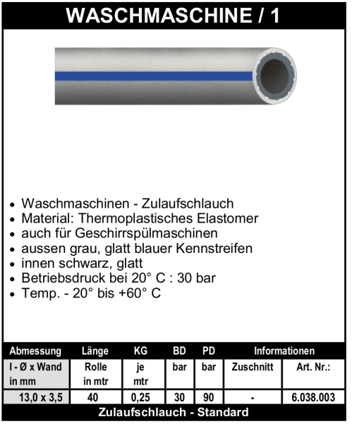 Waschmaschine / 1 - Schlauch