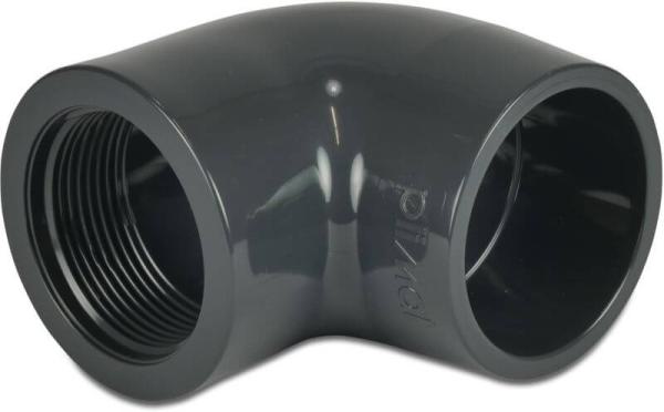 90° Winkel (Klebemuffe x Innengewinde) aus PVC-U