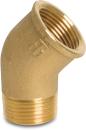 Winkel 45° (Innengewinde x Aussengewinde) aus Messing