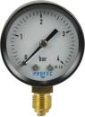 Manometer Ø 63 mm - 1/4" - Stahl - Unten