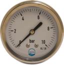 Manometer Ø 63 mm - 1/4" - Edelstahl - Hinten