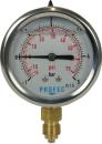 Manometer Ø 63 mm - 1/4" - Edelstahl - Unten